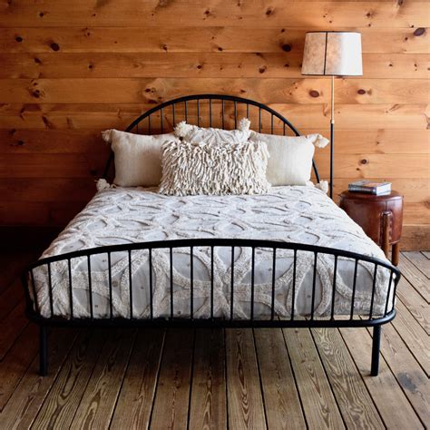 Hand Wrought Iron Bed Rustic Hammered Black Iron Bed Dartbrook