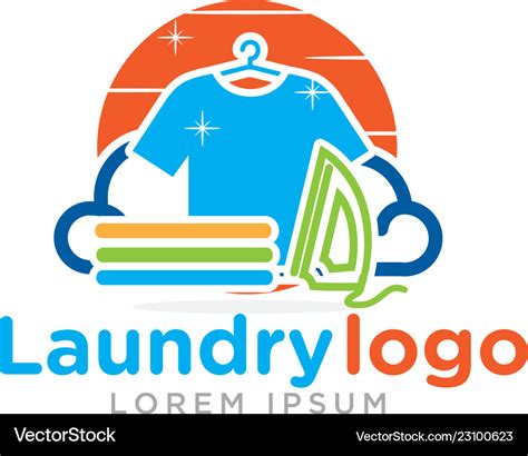 Laundry Logo Designs Royalty Free Vector Image