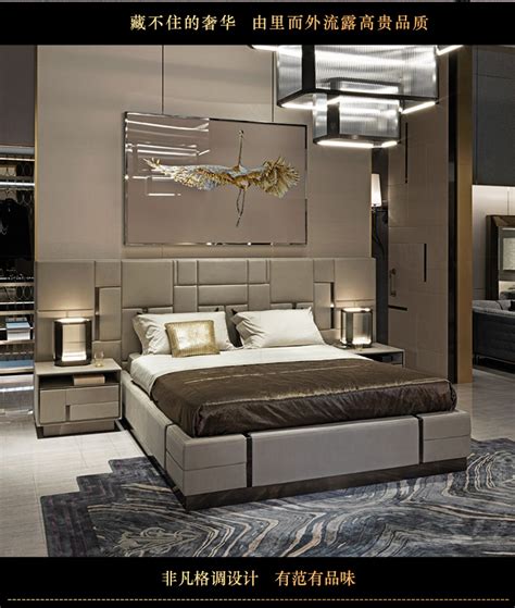 Luxury Italian Bedroom Set Furniture King Size Modern Latest Double Bed