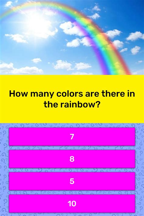 How Many Colors Are There In The Trivia Answers Quizzclub