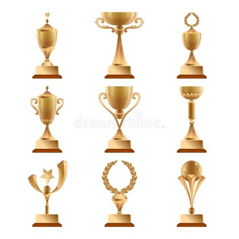 Golden Trophy Realistic Champion Award Contest Winner Prizes With