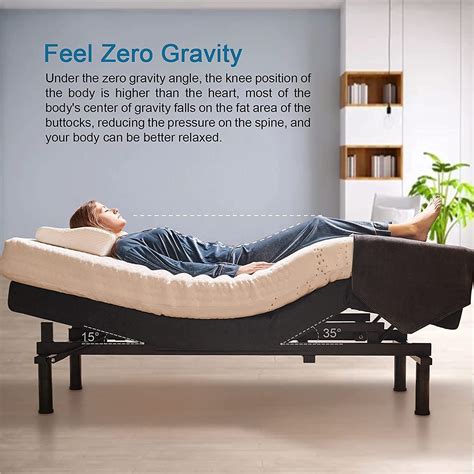 Zero Gravity Wireless Remote Power Adjustable Bed Base Queen Walmart