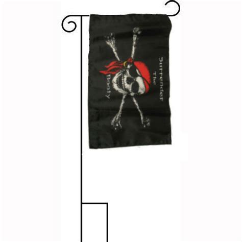 12x18 12x18 Jolly Roger Pirate Surrender The Booty Sleeved Garden