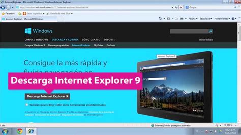 Cómo Descargar E Instalar Internet Explorer 9 Youtube
