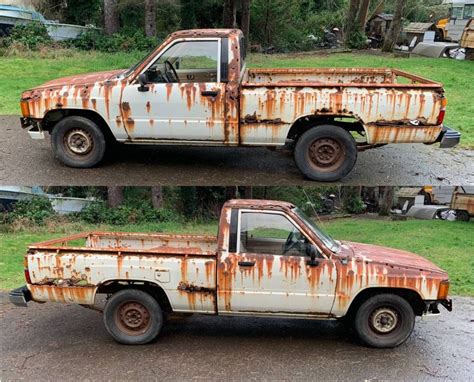Antique pickup trucks | com classic trucks for sale 1955 chevy 3100 series truck for sale. What's Left of this Mega-rusty '84 Toyota Pickup Still ...