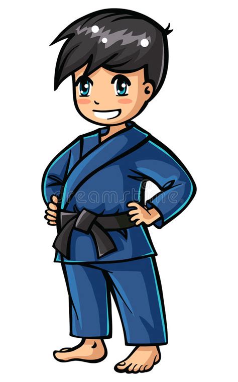 Judo Boy Stock Vector Image Of Pose Anime Color Black