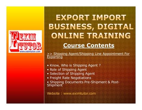 Export Import Business Course Export Import Exim Business Guide