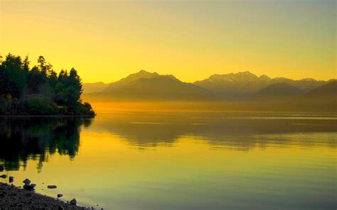 Water Sunset Landscapes Nature Dusk Rivers