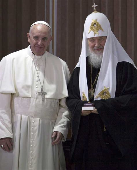 Pope Francis And His Holiness Patriarch Kirill Of Moscow And All Russia