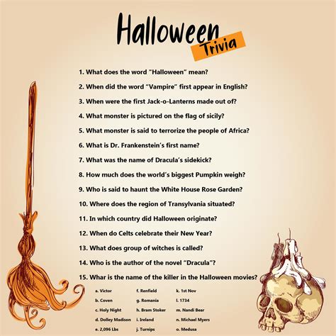 15 Best Free Printable Halloween Trivia