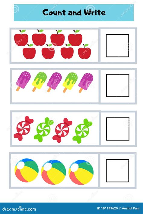 Count And Write The Number Worksheets 1 10
