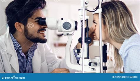 Ophthalmology Concept Patient Eye Vision Examination In