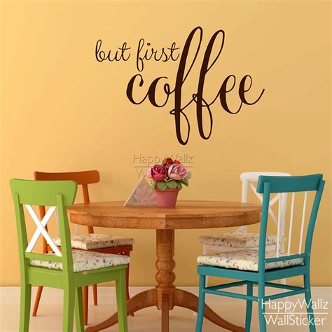 But First Coffee Quote Wall Sticker Life Quote Wall Decal Diy Removable