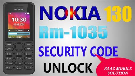 Nokia 130 Rm 1035 Security Code Unlocking 100 2020 Youtube