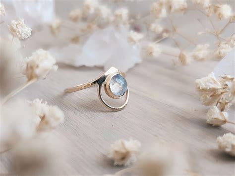 Emerging Flame Moonstone Ring The Chestnut Forge