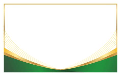 Modern Certificate Border With Gold And Green Colors Vector