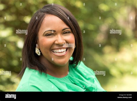 Happy African American Woman Stock Photo Alamy