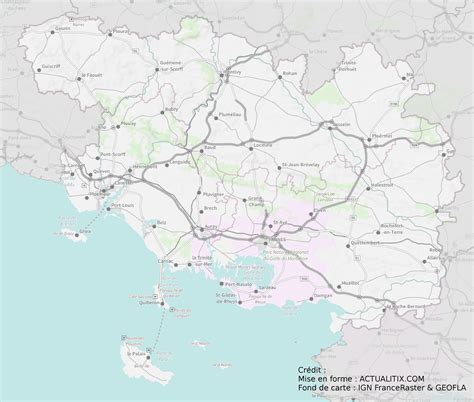 Carte Morbihan Sud Detaillee Info ≡ Voyage Carte Plan