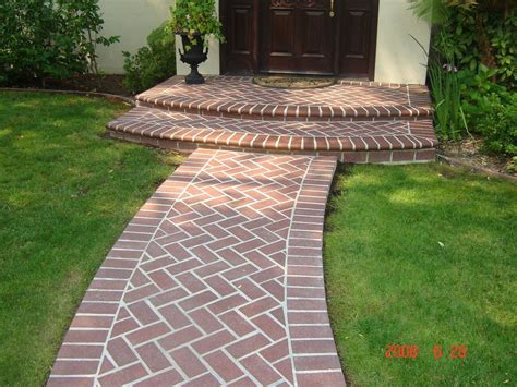600 x 359 · jpeg. Herringbone Brick walkways and stairs Saratoga | Yelp ...