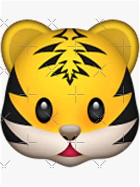 Emoji Tiger Sticker By Animalz Redbubble