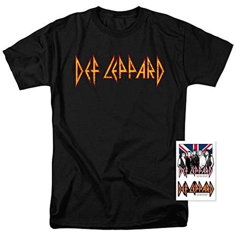 Buy Popfunk Def Leppard Logo Officially Licensed T Shirt And Stickers