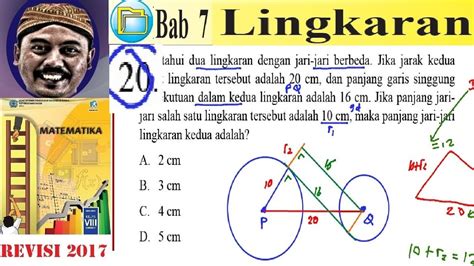 Lingkaran Matematika Kelas 8 Bse K13 Rev 2017 Uk 7 Pg No 20 Jarijari