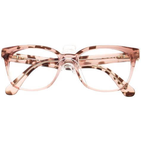 kate spade eyeglasses carolanne ht8 salmon havana rectangular etsy