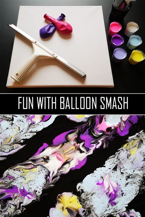 Balloon Dip Smash Acrylic Pouring Technique Easy Beginner Pour