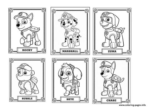 The series focuses on a boy named ryder who leads a pack of search and rescue dogs known as the paw patrol. Paw Patrol Dogs Rocky Marshall Zuma Rubble Skye Chase ...