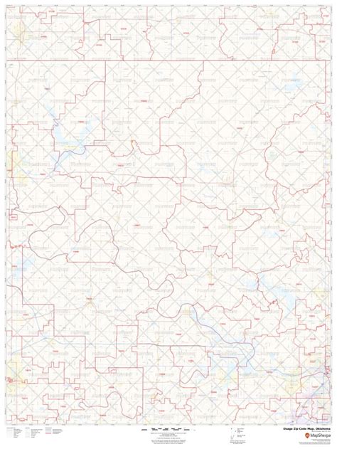 Osage Zip Code Map Oklahoma Osage County Zip Codes