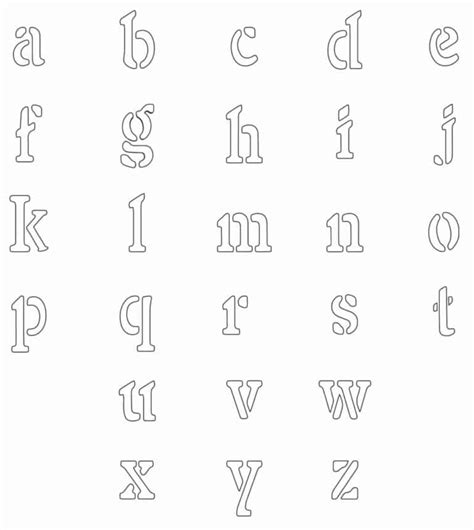 Free Alphabet Stencils Printable Lowercase Freebie Finding Mom