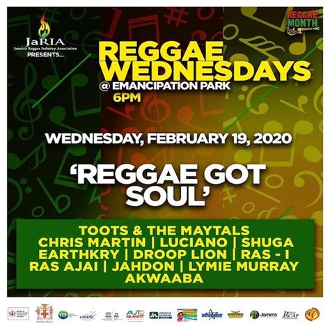 Reggae Wednesdays Reggae Got Soul 2020