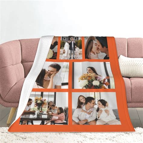 Customized Photo Collage Blanket Custom Picture Text Blanket Etsy