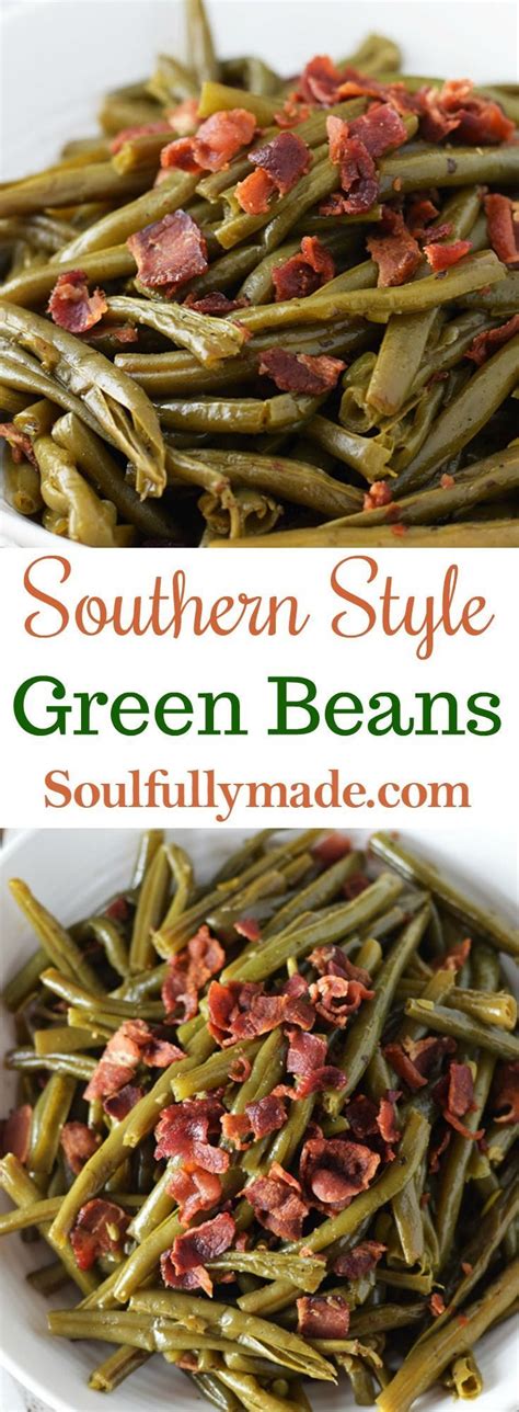 These are some classic southern food recipes you should know how to prepare. Southern Style Green Beans are made with fresh green beans ...