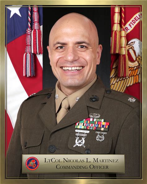 Lieutenant Colonel Nicolas L Martinez 3d Marine Logistics Group
