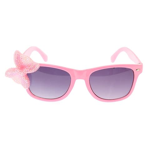 Kids Pink Sparkly Bow Sunglasses Claires Us