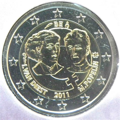 Belgium 2 Euro Coin 100 Years International Womens Day 2011 Euro