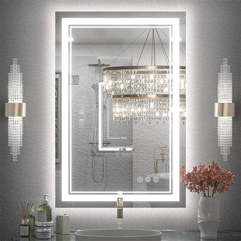 Keonjinn Led Bathroom Mirror 24 X 36 With Front And
