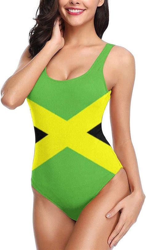 cojop jamaican flag women s bikini swimsuits sexy up low back print one piece bathing suits s