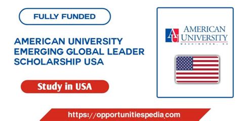 Au Emerging Global Leader Scholarship In Usa 2024 Study In Usa