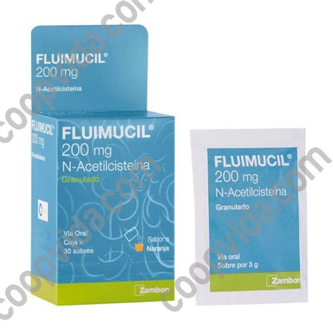 Fluimucil 200 Mgs 30 Sobres Drogueria Coopvida