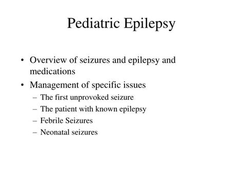 Ppt Pediatric Epilepsy Powerpoint Presentation Free Download Id