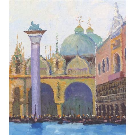 Vintage Piazza San Marco Venice Oil Painting Chairish