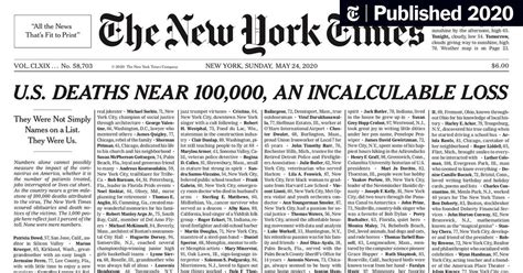 One Hundred Thousand Lives The New York Times