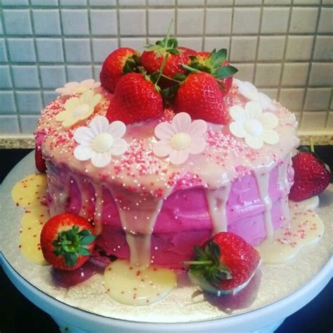 Victoria Sponge And Strawberry Pink Explosion Cake Baking Victoria
