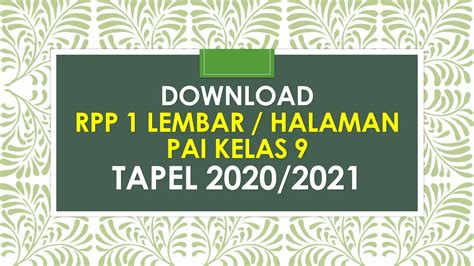 File silabus disusun dalam format berekstensi.docx sehingga dapat diedit sesuai dengan demikian untuk postingan tentang silabus bahasa inggris darurat covid ini. RPP Daring 1 Lembar PAI Kelas 9 Tapel 2020/2021 ...