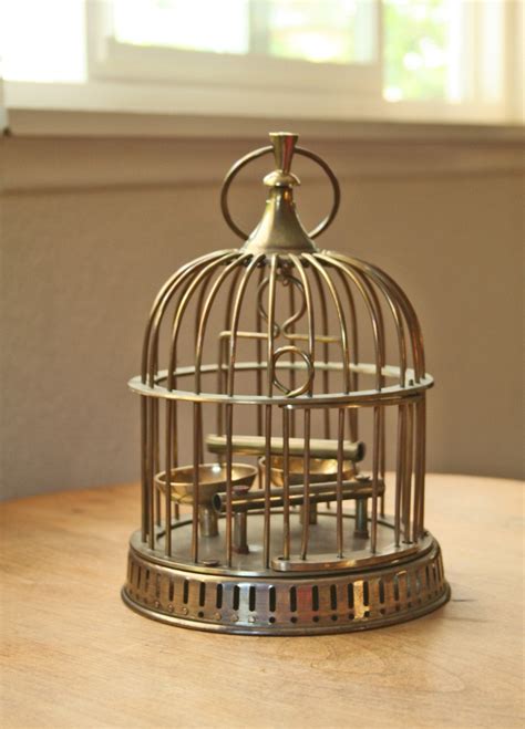 solid brass miniature bird cage