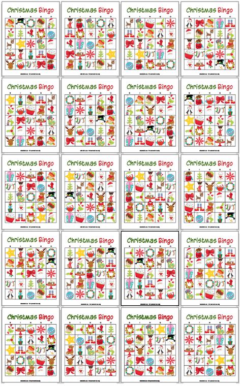 Printable Christmas Bingo Cards Printable Bingo Cards