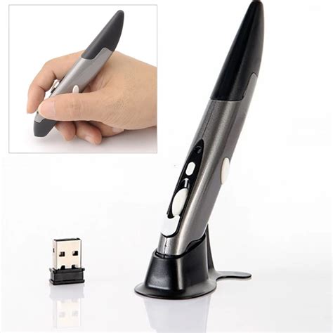 Universal 24ghz Wireless Usb Optical Pen Mouse Adjustable 1600dpi 4