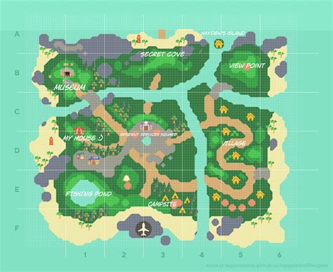 40+ Animal Crossing New Horizons Island Ideas Map PNG | deardiary39